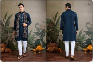 Kurta droit indien de superbe qualité pour hommes avec Dupatta vêtements ethniques pyjama Kurta à la mode de Kurtas indiens pour hommes - Product Image 3