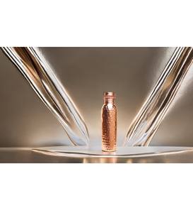 100% Bouteilles d'eau en cuivre martelé Bouteille en cuivre pur Voyage essentiel Ayurveda Healing - Product Image 4