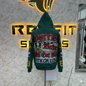 Sweat à capuche zippé pour hommes de Style professionnel qualité supérieure 100% coton fabriqué en usine bouffée imprimé pas cher prix le plus demandé - Product Image 4