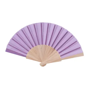 Éventail en bois personnalisé Acanthus pour articles promotionnels de fête - Product Image 2