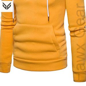 Conçu sur mesure hommes grande taille XS sweats à capuche nouveau style respirant coton/polyester doublé solide motif uni teint hiver Offre Spéciale - Product Image 5