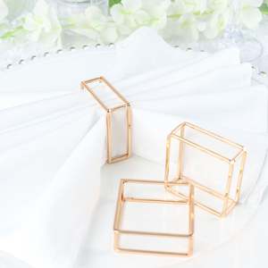 High Quality Metal Square Napkin <b>Ring</b> For Wedding And Gifting Use From <b>Indian</b> Manufacturer & Exporter - Product Image 2