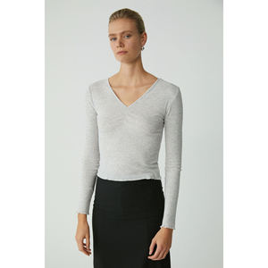 Chemisier basique sans manches en coton à col en V coupe droite pour femme ETHIQUET Gillis - Product Image 5