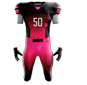 Uniforme de fútbol americano ajustado para hombre de calidad superior Material transpirable Logotipo impreso en color personalizado Ropa deportiva de manga corta - Product Image 5