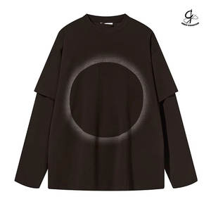 Camiseta de doble capa de confort diario de diseño moderno para mujer para estilo de patrón personalizado ¡Traje de aspecto informal en capas con estilo! - Product Image 1