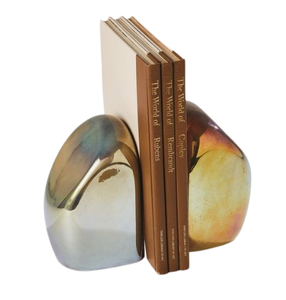 El mejor estilo, acentos decorativos, acabado dorado y plateado, extremo de libro para el hogar, sala de estar, oficina, organizador de estantería - Product Image 1