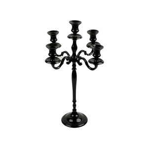 <b>Black</b> Color Metal candle stand Wedding <b>Candelabra</b> Centerpieces For Home And Hotel Decoration Handicrafts - Product Image 1