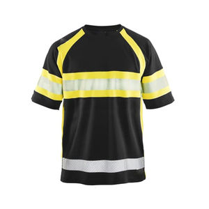 Camisetas de seguridad para hombres 100% algodón transpirable de secado rápido manga corta logotipo personalizado estampado uniforme de trabajo Tops - Product Image 5