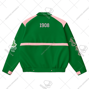 เสื้อแจ็กเก็ตหนังสำหรับผู้หญิงลายกรีกอัลฟาคาปาปาปา - Product Image 2