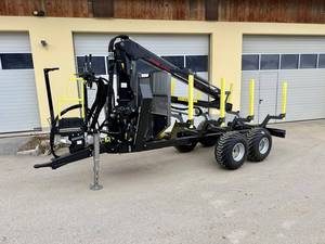 New log crane <b>trailer</b> Log <b>trailer</b> transportation forestry crane <b>trailer</b> Log crane for forestry - Product Image 3