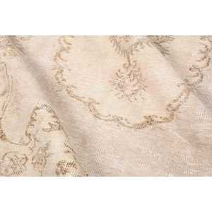 พรมตุรกี 5.2x8.2 ฟุต สีขาวน้ำตาล พรมขนสัตว์โมร็อกโกแบบวินเทจ - Product Image 5