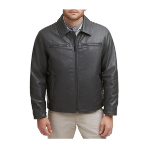 Veste en cuir de motard pour hommes à la mode de style luxe de haute qualité en cuir de vachette original et veste de moto respirante pour hommes - Product Image 1