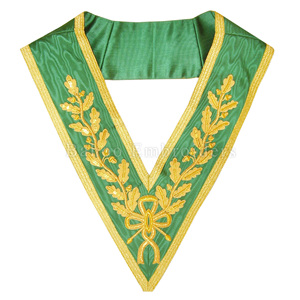 REGALIA MASÓNICA ALIADA GRADO GRAN VESTIDO COMPLETO CUELLO BORDADO A MANO-COLLAR DE GRADO MASÓNICO ALIADO-COLLAR DE GRADO ALIADO - Product Image 1