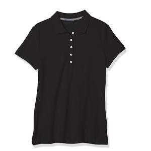 Polo de mujer transpirable con logotipo personalizado de alta calidad, camiseta Polo estampada ajustada de algodón y poliéster para mujer - Product Image 5