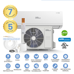 Aire Acondicionado Mini Split Premium de 12000 BTU, Bomba de Calor Inverter, 21.4 SEER2, 220V, WiFi, Sistema de Aire Acondicionado sin Ductos Inteligente, Precio al por Mayor - Product Image 1