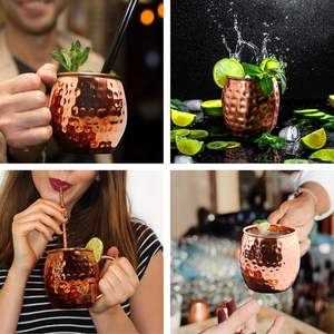Métal Tendance Vente Chaude 18oz Tendance Moscou Mule Tasses 100% Réel Cuivre Personnalisé Exceptionnel Tasses à Bière pour Pique-Nique Articles de Fête - Product Image 5