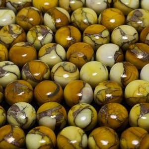 อัญมณีเทอร์ควอยซ์สีเหลือง8X8MM น้ำผึ้งบริสุทธิ์ปรับแต่ง Kingman8X8 - Product Image 3