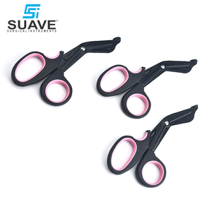 2024 Highland buena calidad EMT Trauma tijeras de corte instrumentos quirúrgicos suaves Mango antideslizante pinzas de acero diferentes formas - Product Image 2
