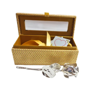 Vente en gros de roses plaquées argent 24 carats, naturelles et étincelantes, meilleur cadeau pour anniversaire homme femme fille et garçon, cadeaux de Saint-Valentin article - Product Image 1