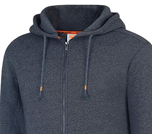 เสื้อมีฮู้ดแบบรูดซิปของผู้ชายผ้าฝ้าย100% โอเวอร์ไซส์ผ้าบ็อกซี่โลโก้ออกแบบได้ตามต้องการ - Product Image 5