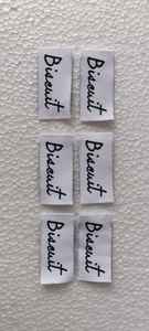 ป้ายพิมพ์โลโก้ทออย่างดีสำหรับเสื้อผ้าและนักออกแบบสิ่งทอบ้านสั่งทำบนฐานสีขาวสำหรับป้ายเสื้อผ้า - Product Image 6