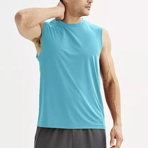 Camisetas sin mangas de verano de estilo callejero para hombre, camisetas transpirables de punto para gimnasio, camiseta de entrenamiento, opciones de talla grande - Product Image 5