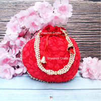Sac à main tendance indien brodé Chikankari, motif seau, sac Potli pour femme, fait main, cadeau pour mariage et autres occasions
