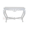 Meuble d'intérieur et de maison en bois blanc acajou, Table à Console, sculpté, Style français
