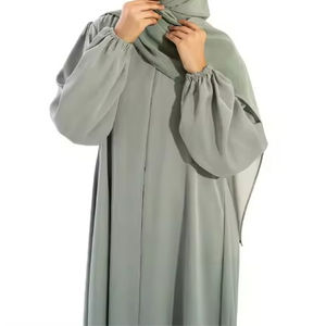 Elegante Abaya Hijab Musulmana para Mujer, Talla Grande, Informal, Moderna, Transpirable, Larga hasta el Suelo, para Uso Diario y Ocasiones Especiales - Product Image 6