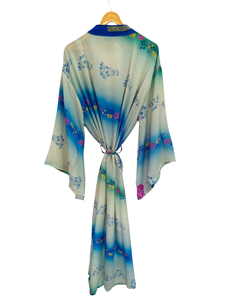 ชุดเดรสแขนยาวสำหรับใส่กลางคืนใส่ในฤดูร้อนชุดคลุมยาวทำด้วยมือจากผ้าไหมอินเดียวินเทจทำด้วยมือ - Product Image 6