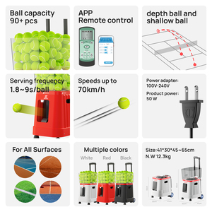 Máquina Lanzapelotas <span class=keywords><strong>de</strong></span> Tenis Automática Portátil T1 <span class=keywords><strong>de</strong></span> Nuevo Diseño, Control Remoto y por Aplicación, Máquina <span class=keywords><strong>de</strong></span> Entrenamiento <span class=keywords><strong>de</strong></span> Tenis para Jugadores Profesionales - Product Image 3