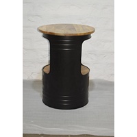 Tables de bar en métal industriel moderne de luxe, fabriquées à partir de barils de pétrole recyclés, durables et robustes, pour café, restaurant, cuisine et usage extérieur