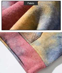 Ventes en gros de sweats à capuche oversize en molleton tie-dye pour hommes et femmes avec broderie personnalisée sur le devant, 100% coton, écologiques, ventes chaudes d'hiver - Product Image 5