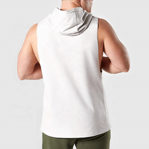 Lightweight 100% Cotton Gym Sweatshirts Men's <b>Hoodie</b> Drop Armhole <b>Sleeveless</b> Workout Tops Fleece Printed 3D Winter ODM ODM 3XL - Product Image 5