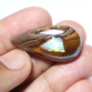 Cabochon d'opale multi feu naturelle en forme de poire Opale australienne Pierres précieuses en vrac Prix de gros - Product Image 2