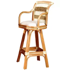 יוקרה מודרנית מטבח קטיפה דלפק בד עץ גובה בר כיסא באיכות טובה פשוט משענת בר שרפרף כיסא