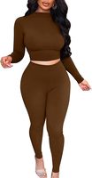 Ensemble de survêtement 2 pièces court et élégant pour femme, personnalisé, en coton/polyester doux, pantalon de jogging respirant, décontracté, hiver