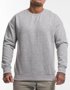 Sweat-shirt à col rond en molleton vierge de haute qualité, coupe classique, personnalisable pour fabricants, streetwear décontracté, 340 GSM, uni, hiver, respirant - Product Image 3