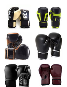 Gants de boxe personnalisables de haute qualité Équipement en cuir respirant avec logo personnalisé et poignet lacé - Product Image 5