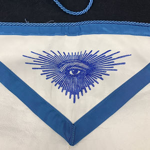 Masonic Grand Past Master Delantal Piel de cordero Azul EMB Terciopelo azul C - Product Image 4