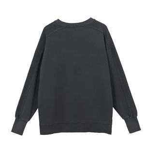 Sudaderas de Gran Tamaño para Mujer, de Felpa de Algodón, con Paneles de Dos Tonos, Diseño Personalizado, Bordado Impreso, para Otoño/Invierno - Product Image 3