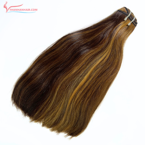 Faisceaux de cheveux de trame droite de couleur personnalisée haute qualité 100% cheveux humains Remy cuticules alignés bon vendeur de cheveux - Product Image 4