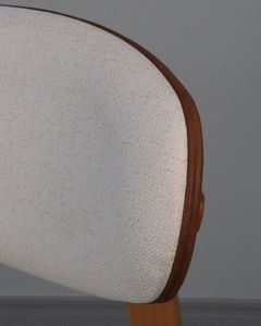 Modern Solid Wood <b>Dining</b> <b>Chair</b> Upholstered Seat and Backrest Leisure Side <b>Chair</b> for Restaurant Cafe Hotel - Product Image 3