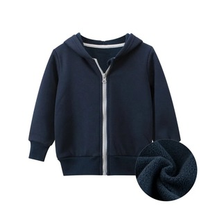 100% Cotton Boys <b>Jacket</b> for Spring Autumn Children's Long-Sleeved Fleece Coat with Hooded Collar Zipper Lined Design for Winter - Product Image 3