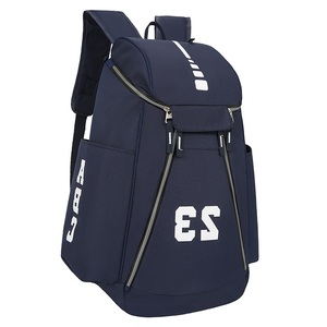 Mochila grande de baloncesto para gimnasio al aire libre con logotipo personalizado unisex compartimento para zapatos forro de poliéster impermeable bolsillo con cierre de cremallera - Product Image 1