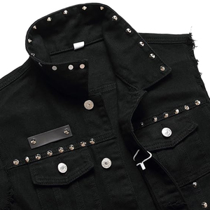 Chaleco Vaquero Transpirable y Ecológico para Hombre, Ropa de Abrigo de Otoño, Estilo Casual, Servicio OEM, Venta al por Mayor Personalizada, Ropa Urbana - Product Image 3