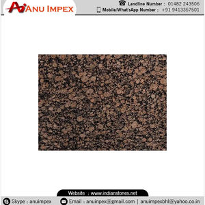 Losa de granito marrón báltico más vendida, elegante, duradero, diseño moderno, Marrón rico, Negro, Piedra veteada, superficie de azulejo pulido - Product Image 3