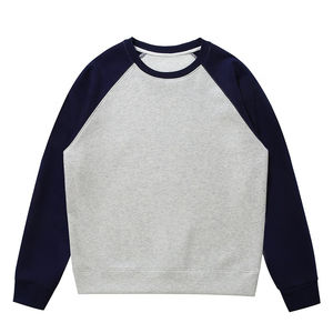 2025 nuevo 400gsm pesado Unisex suelta pareja gota hombro cuello redondo sudadera contraste Color raglán logotipo personalizado sudadera - Product Image 3