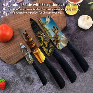 Couteau utilitaire ambidextre à lame en céramique, best-seller, lot de 4, revêtement antiadhésif en plastique, passe au lave-vaisselle, multi-usages - Product Image 3