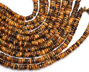 High Quality Tiger Eye Smooth <b>Heishi</b> Tyre Shape Gemstone <b>Beads</b> 4-5mm Natural Gemstone <b>Beads</b> For Jewelry Making Supplies in Bulk - Product Image 5